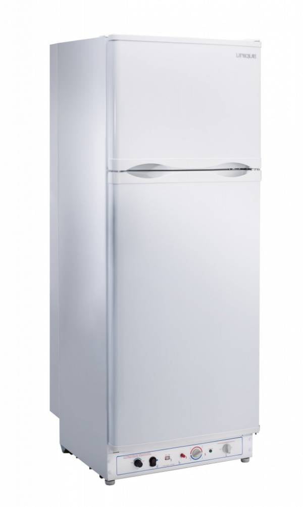 Unique 10 cu.ft. propane refrigerator white or black