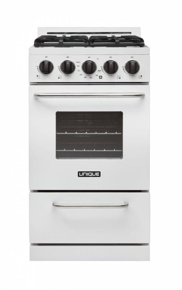 Unique Classic 20-inch Off-Grid Propane Range White or Black