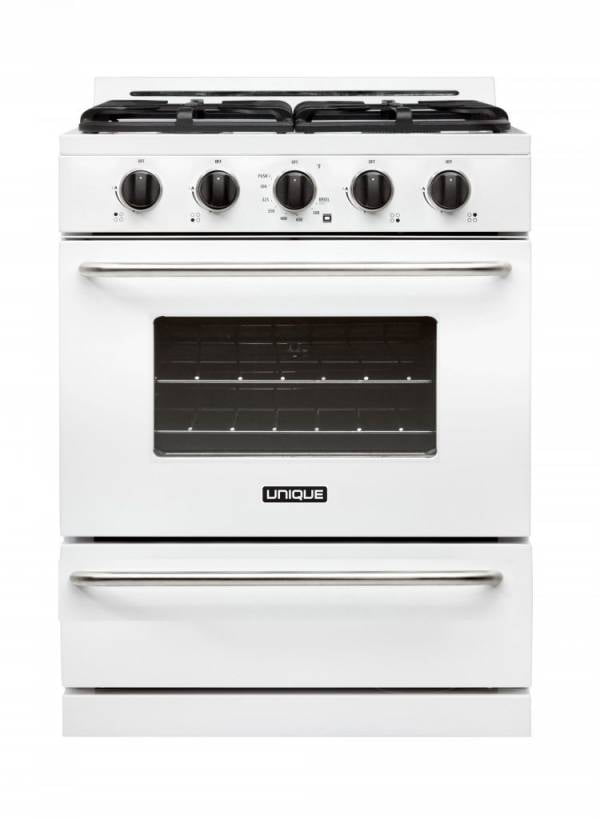 Unique Classic 30-inch Off-Grid Propane Range White or Black